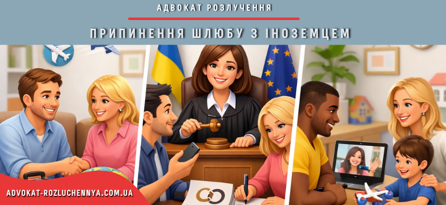 Припинення шлюбу з іноземцем через суд міжнародна сімейна справа з дітьми та дистанційною участю сторін
