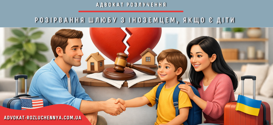 Розірвання шлюбу з іноземцем якщо є діти в міжнародній сім’ї з визначенням місця проживання дитини