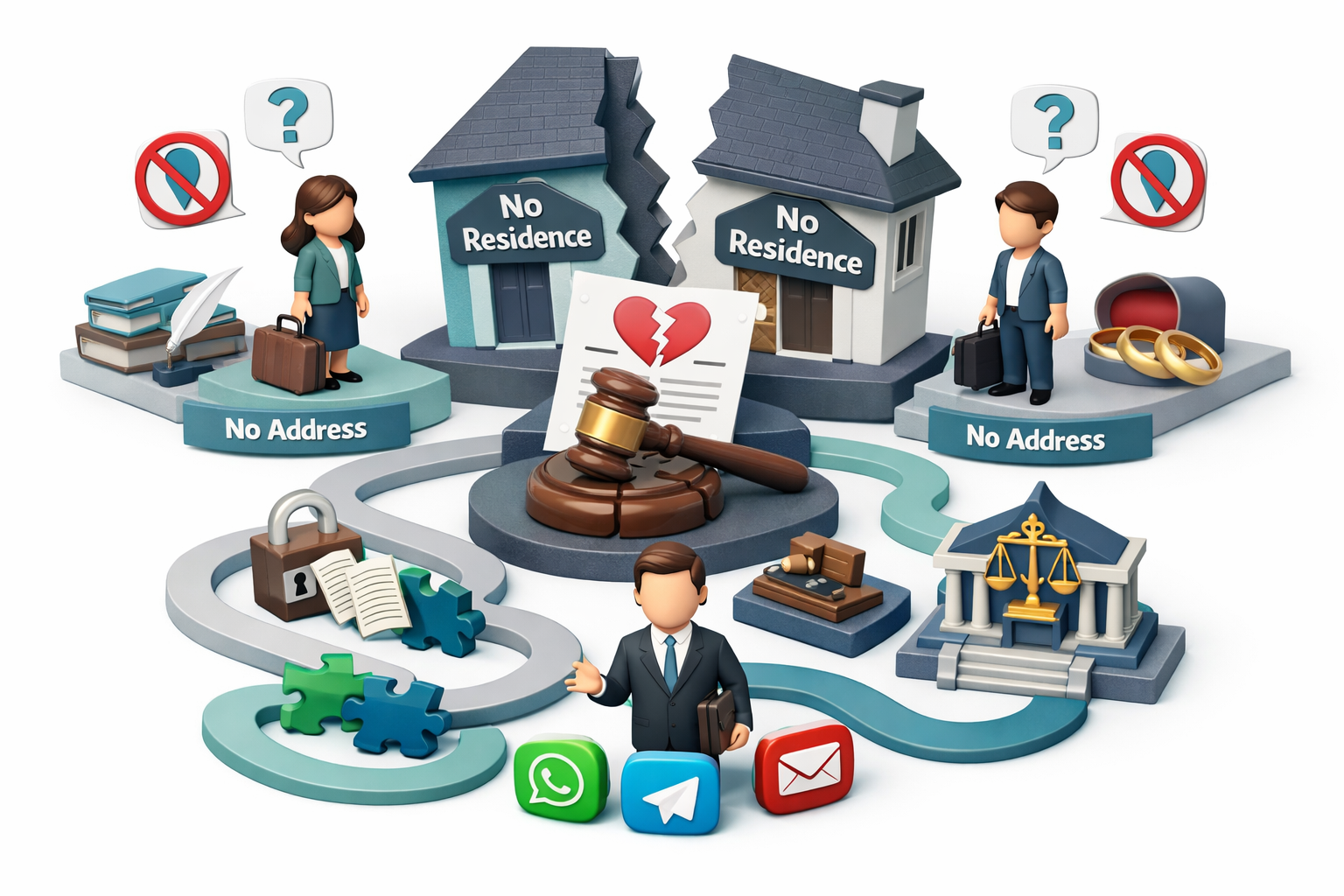 Розлучення без прописки в Україні через суд за відсутності реєстрації місця проживання