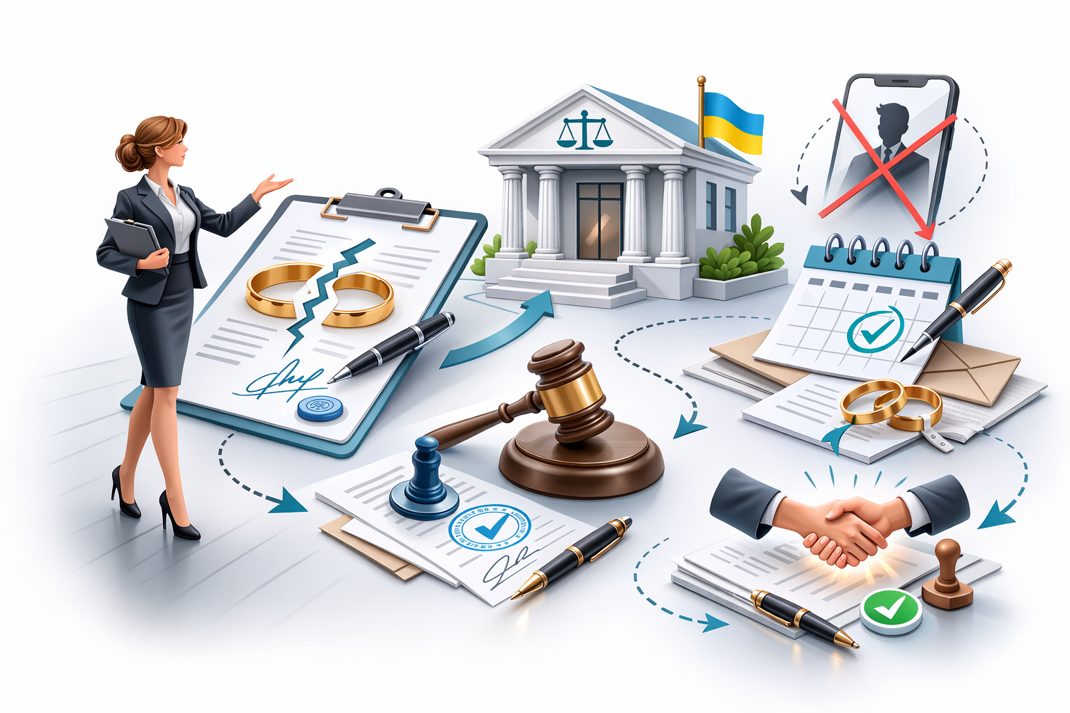 Розлучення без присутності чоловіка через суд за участі адвоката