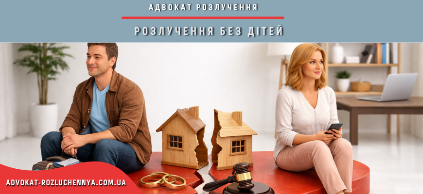 Розлучення без дітей через суд або РАЦС у світлому інтер’єрі з символами поділу майна