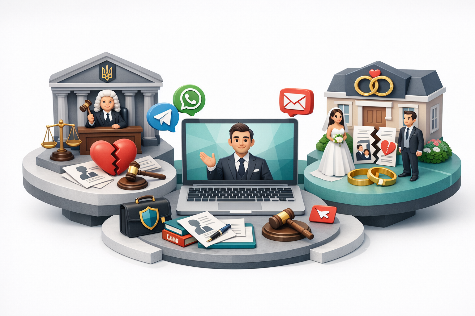 Розлучення онлайн через суд та РАЦС з дистанційною подачею документів і консультацією адвоката