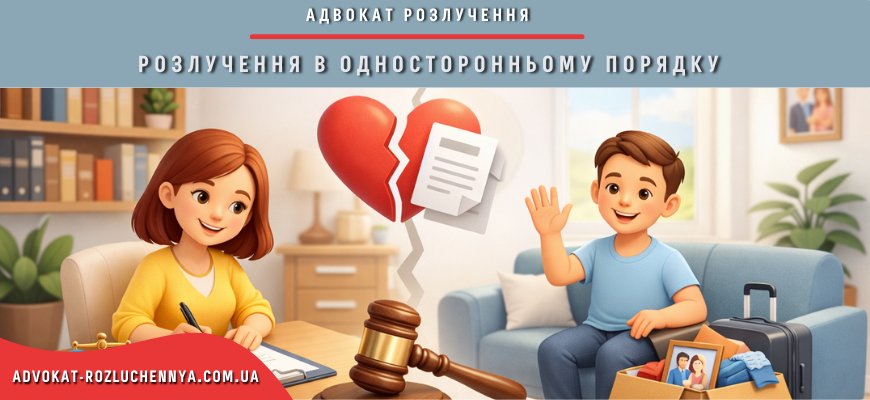 Розлучення в односторонньому порядку через суд із підписанням заяви та судовими символами