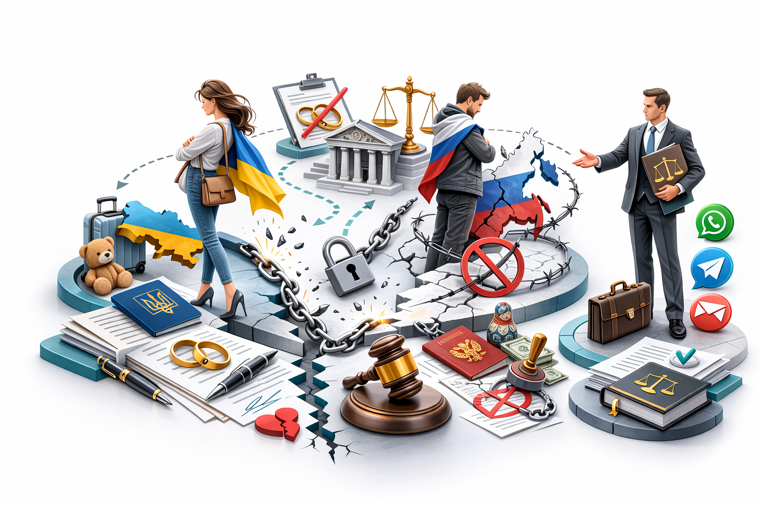 Розлучення з громадянином росії — міжнародний судовий процес, розірвання шлюбу та правовий захист