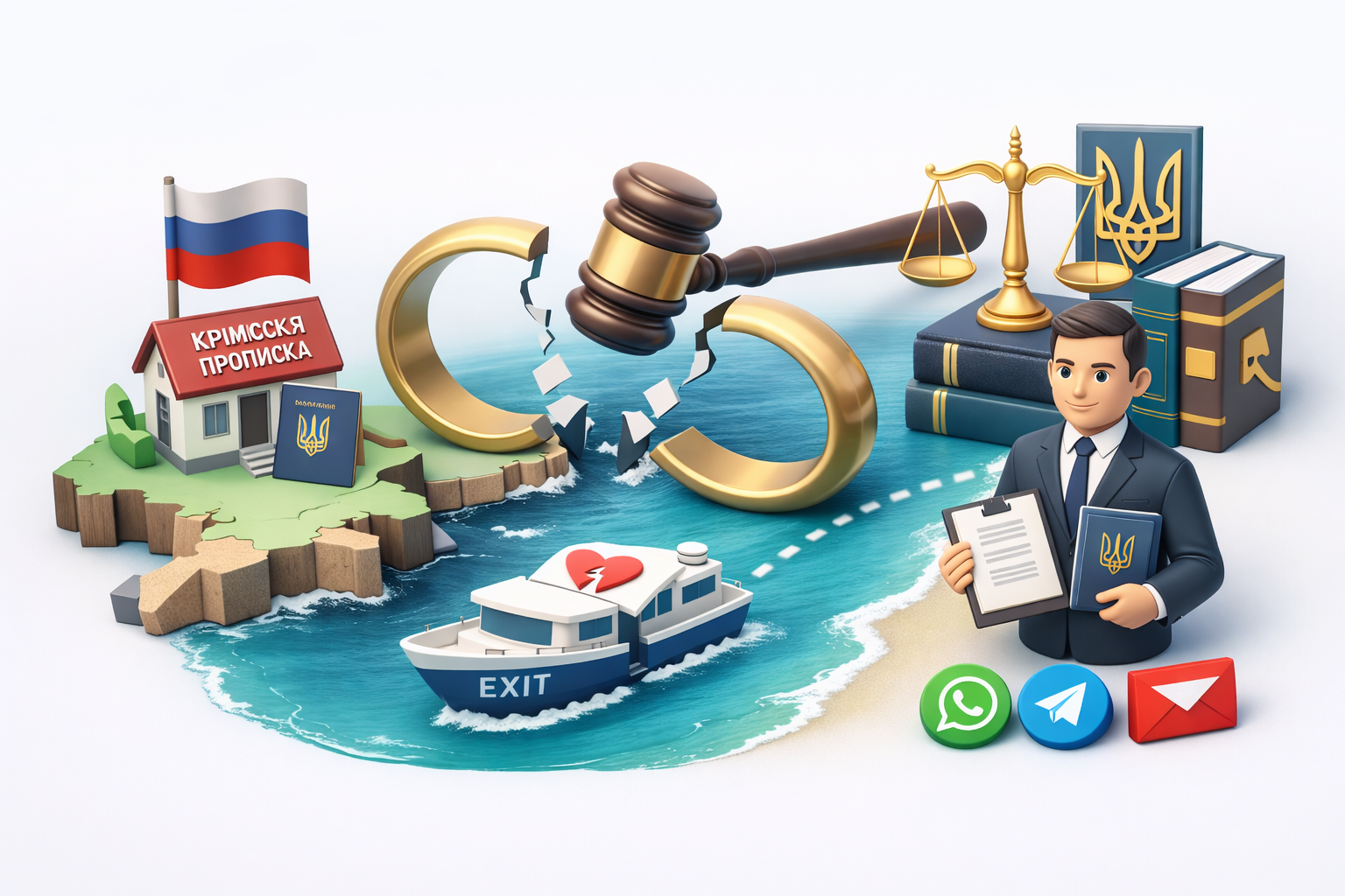 Розлучення з кримською пропискою через суд України з дистанційним поданням документів та юридичним супроводом