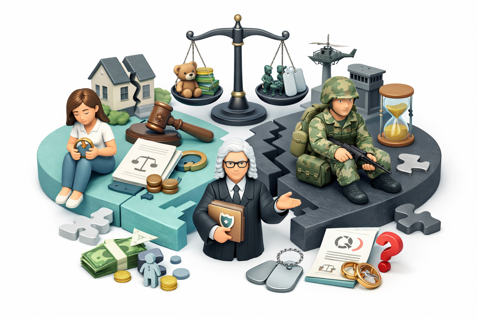 Розлучення з військовослужбовцем через суд поділ майна та визначення прав